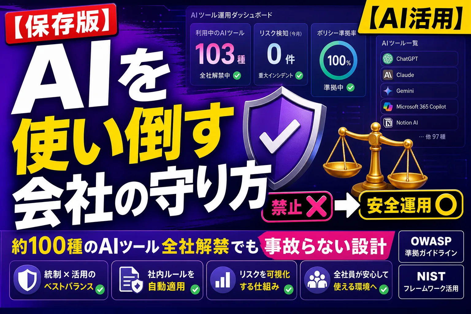 メルカリの『AIガバナンス』が参考になりすぎるよ!約100種のAIツールを全社で使い倒しても事故らない“守りの設計”、勘所をてんびん丸が整理するんだ