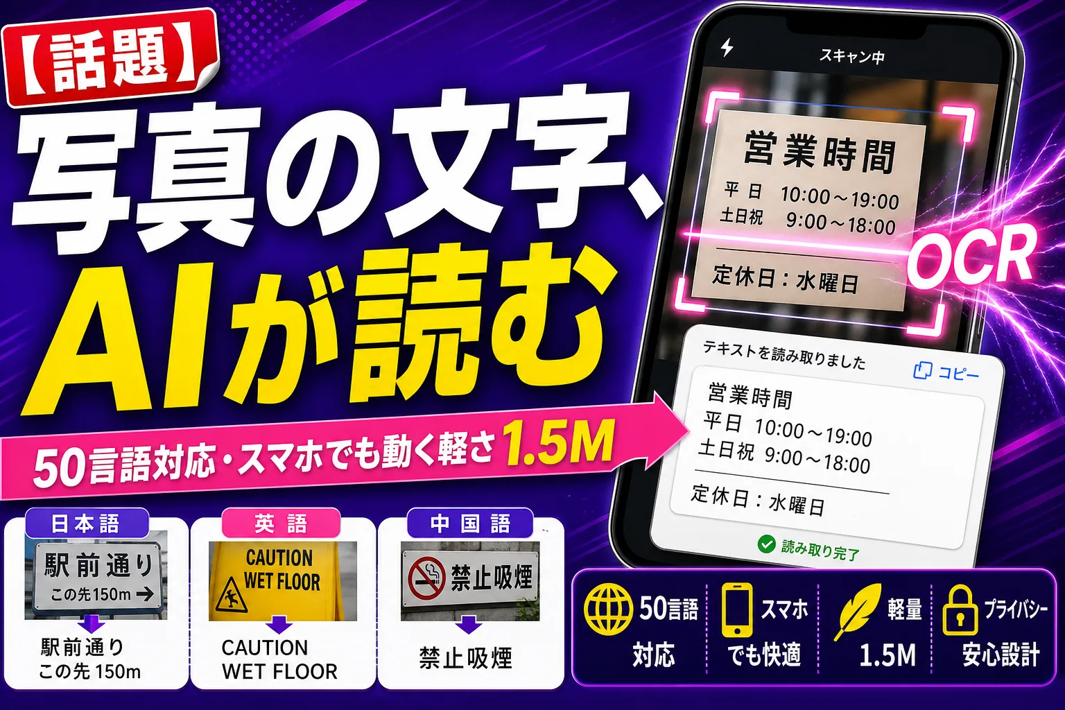 写真の文字を読むAI「PP-OCRv6」が登場!スマホでも動く軽さで50言語イケるんだって——てんびん丸が整理するんだ