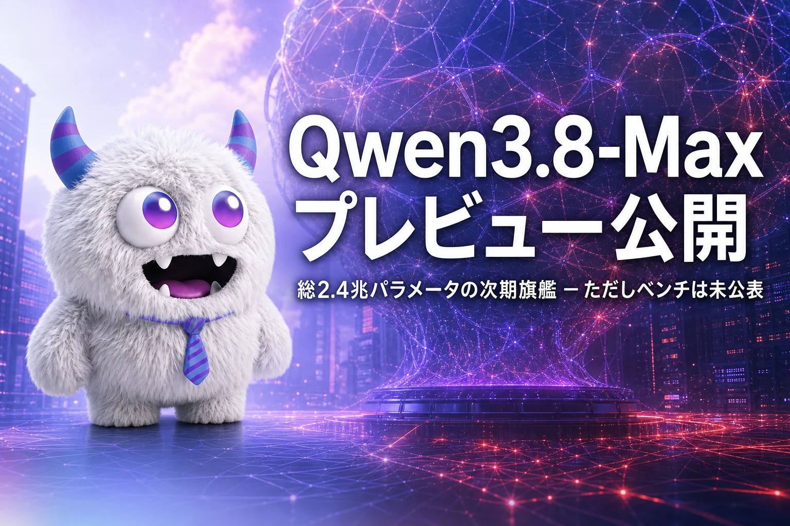 Alibaba「Qwen3.8-Max」プレビュー公開！総2.4兆パラメータの次期旗艦【2026年7月】でもベンチはまだ未公表
