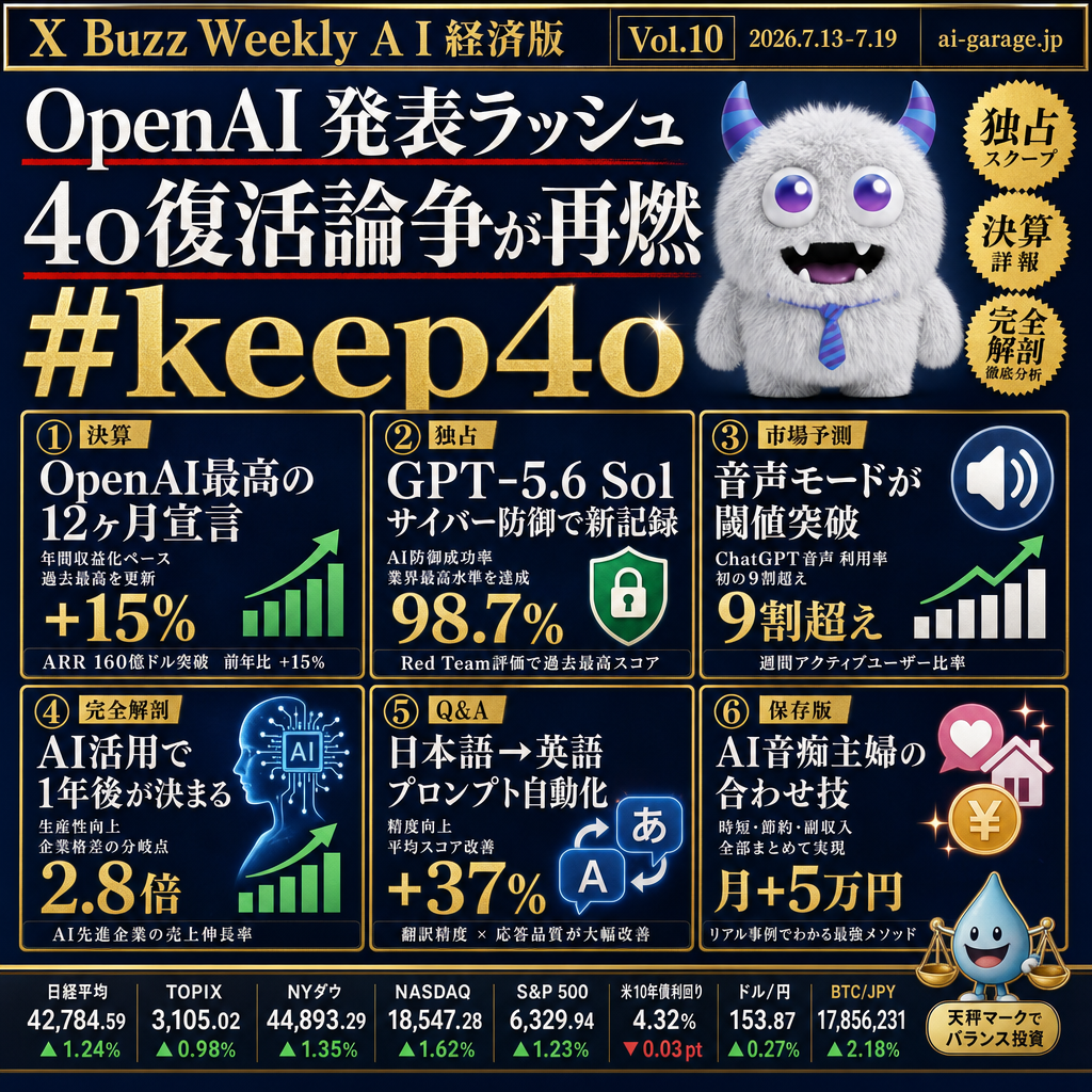 Vol.10 07/13 〜 07/19 の AI バズ 8 本のまとめ
